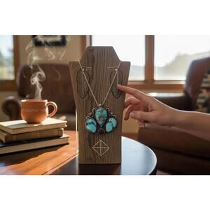 Artisan Signed Lindsay Y Benally Golden Hills Turquoise & Purple Spiny Necklace